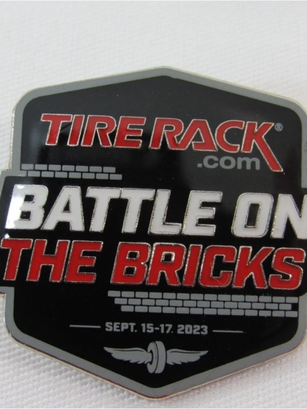 NASCAR INDY Pin Hat Battle on the Bricks Tire Rack 2023 Indianapolis Speedway